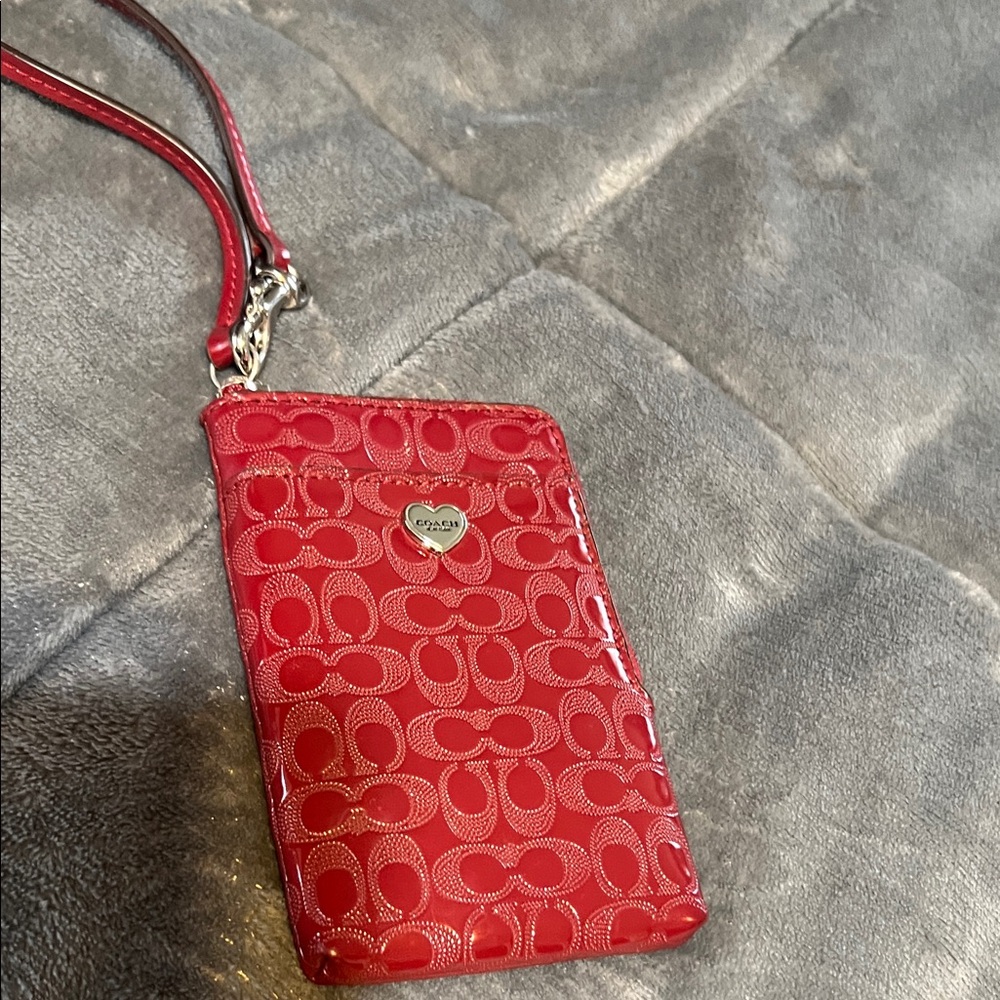 Coach Signature Red Phone Case